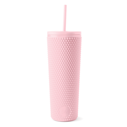 Textured Plastic Classic Tumbler with Straw Lid