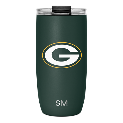 NFL Voyager Tumbler with Clear Flip Lid & Straw