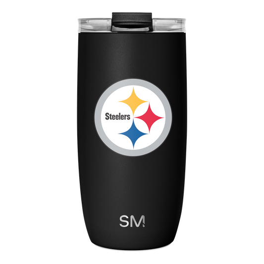 NFL Voyager Tumbler with Clear Flip Lid & Straw