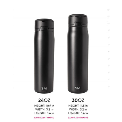 Simple Modern Mesa Loop Water Bottle with Straw | 30oz Cup Holder Friendly Insulated Stainless Steel Bottles for Travel, Sports and School | Cherry Wine