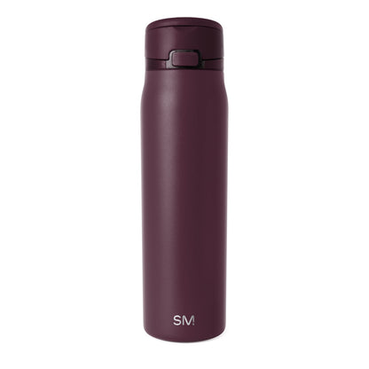 Simple Modern Mesa Loop Water Bottle with Straw | 30oz Cup Holder Friendly Insulated Stainless Steel Bottles for Travel, Sports and School | Cherry Wine