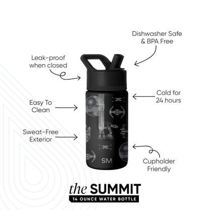 Summit Kids Water Bottle with Straw Lid