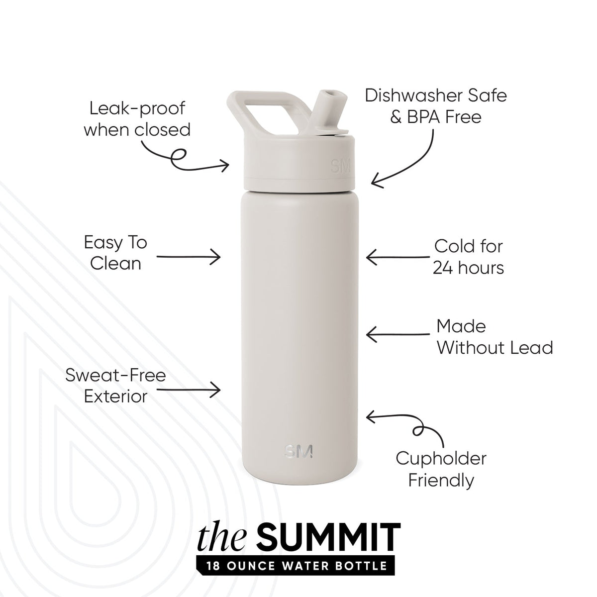 Summit Kids Water Bottle with Straw Lid