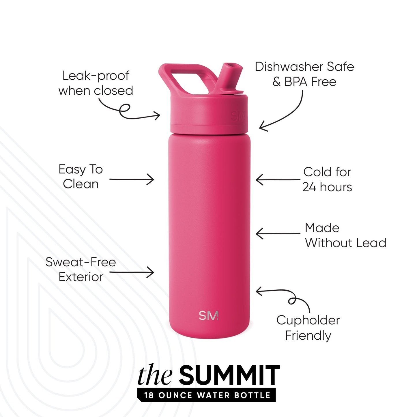 Summit Kids Water Bottle with Straw Lid