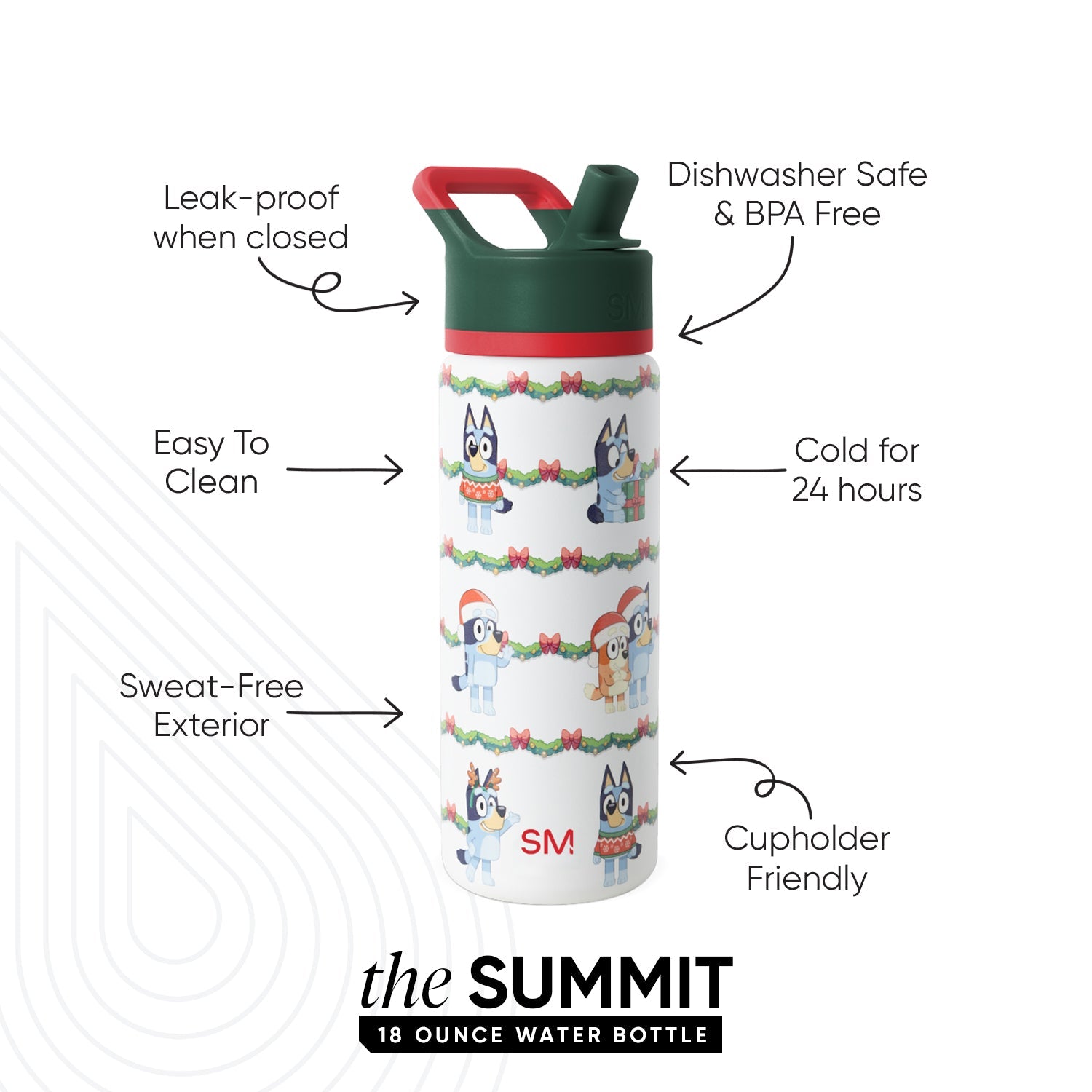 Summit Kids Water Bottle with Straw Lid