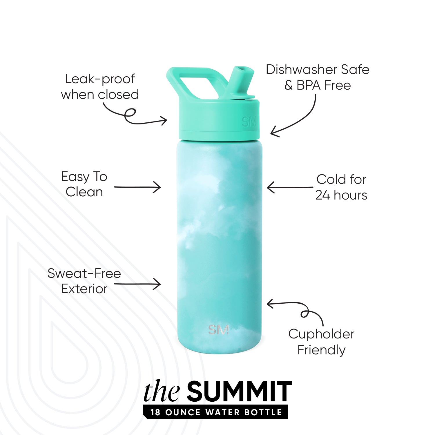 Summit Kids Water Bottle with Straw Lid
