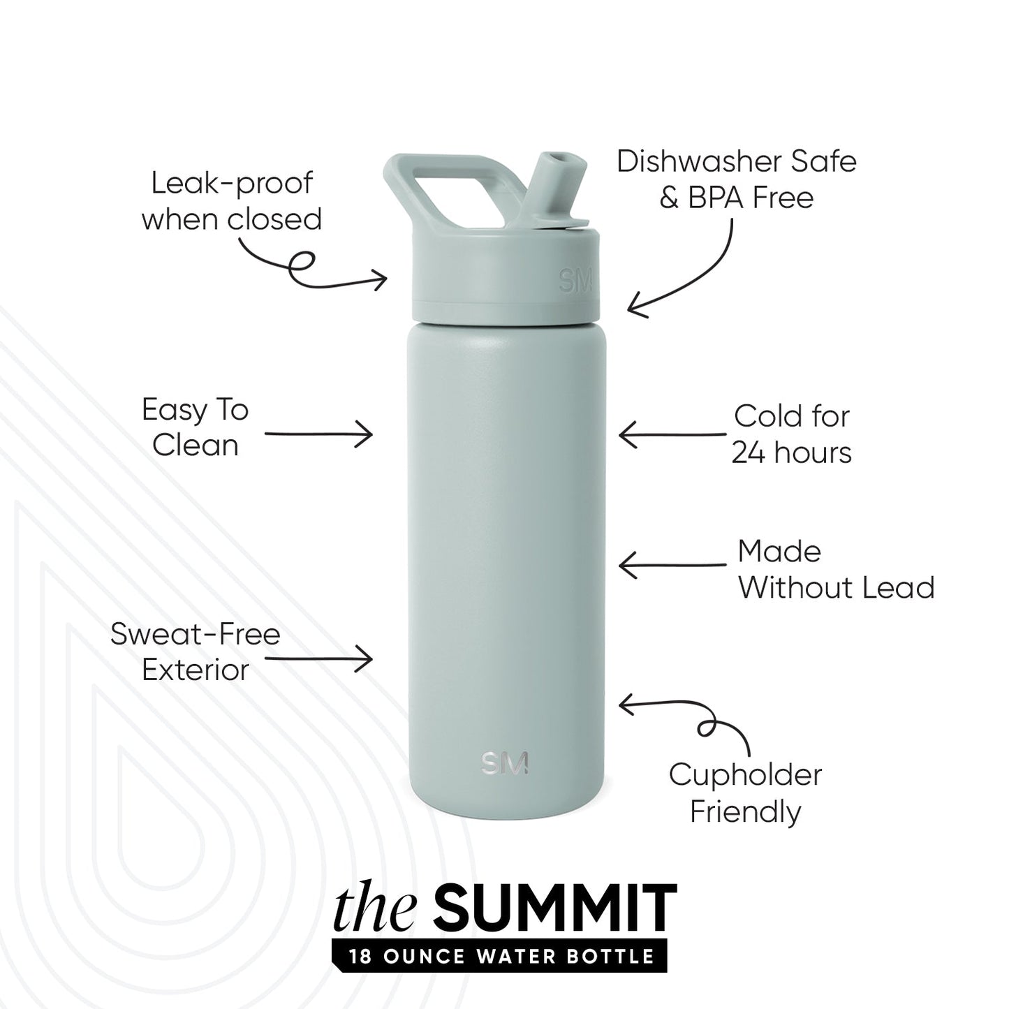 Summit Kids Water Bottle with Straw Lid