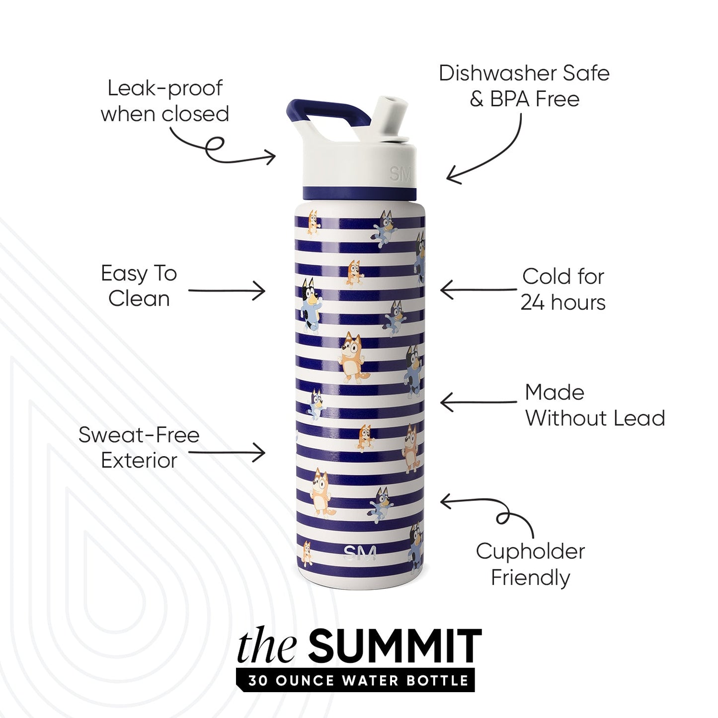 Summit Water Bottle with Straw Lid