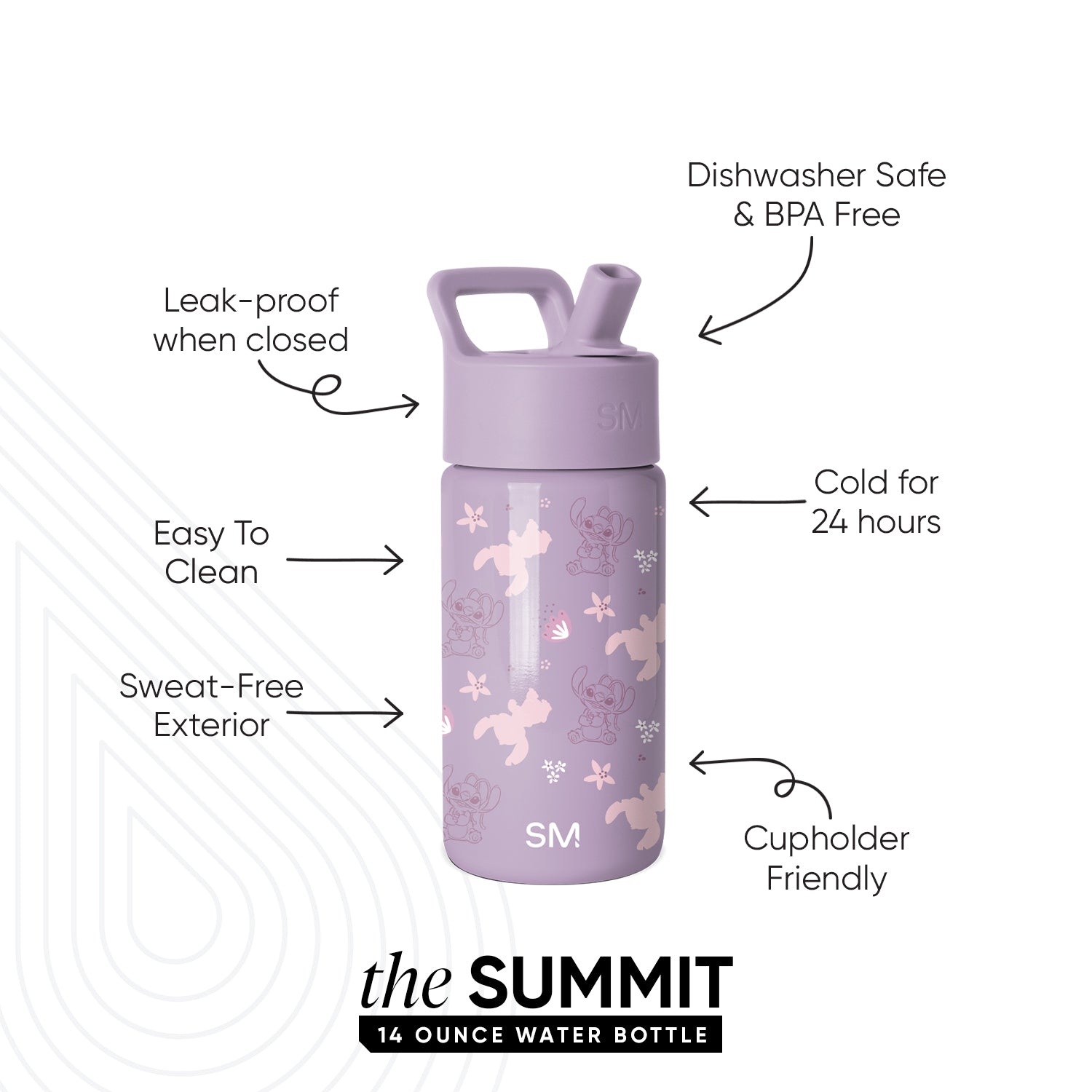 Summit Kids Water Bottle with Straw Lid