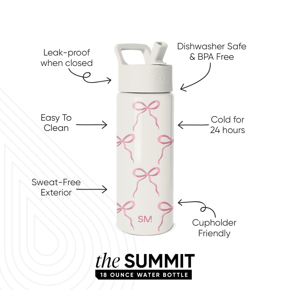 Summit Kids Water Bottle with Straw Lid
