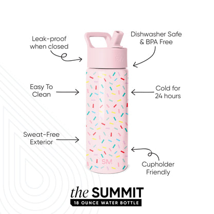 Summit Kids Water Bottle with Straw Lid