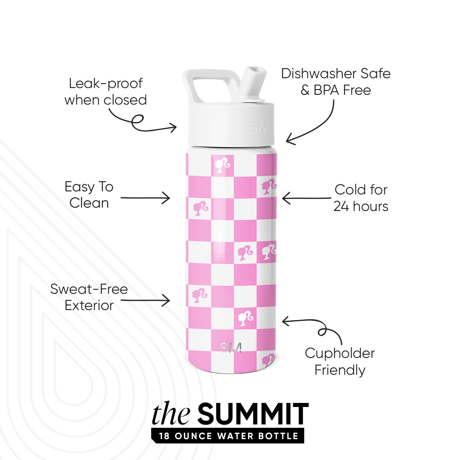 Summit Kids Water Bottle with Straw Lid