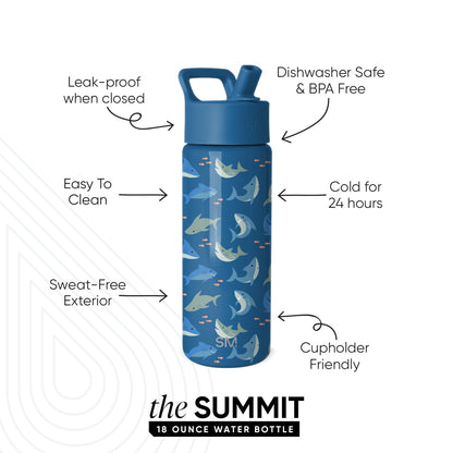 Summit Kids Water Bottle with Straw Lid