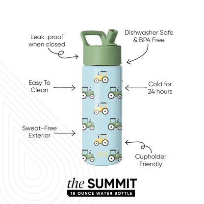 Summit Kids Water Bottle with Straw Lid