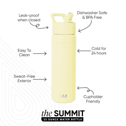 Summit Water Bottle with Straw Lid