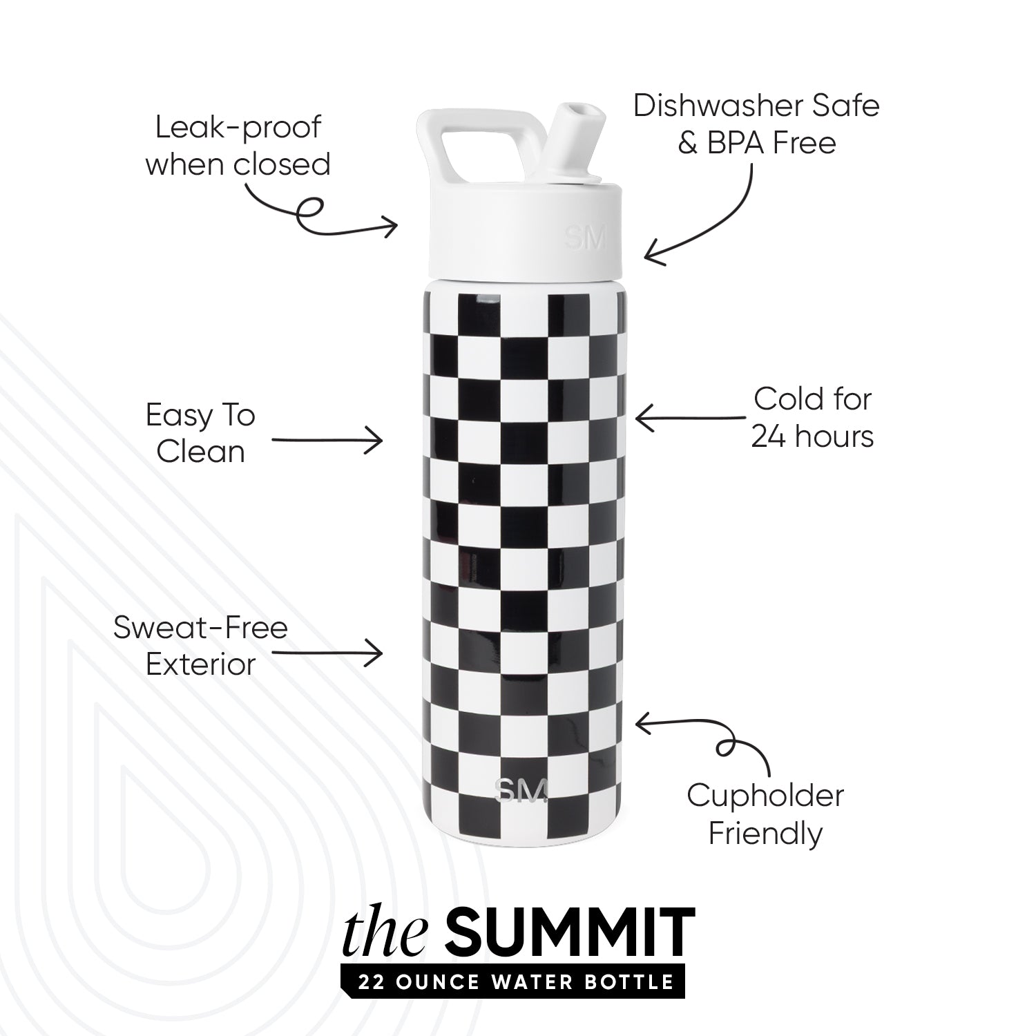 Summit Water Bottle with Straw Lid