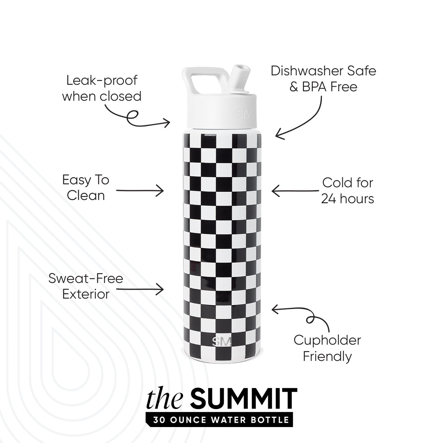 Summit Water Bottle with Straw Lid