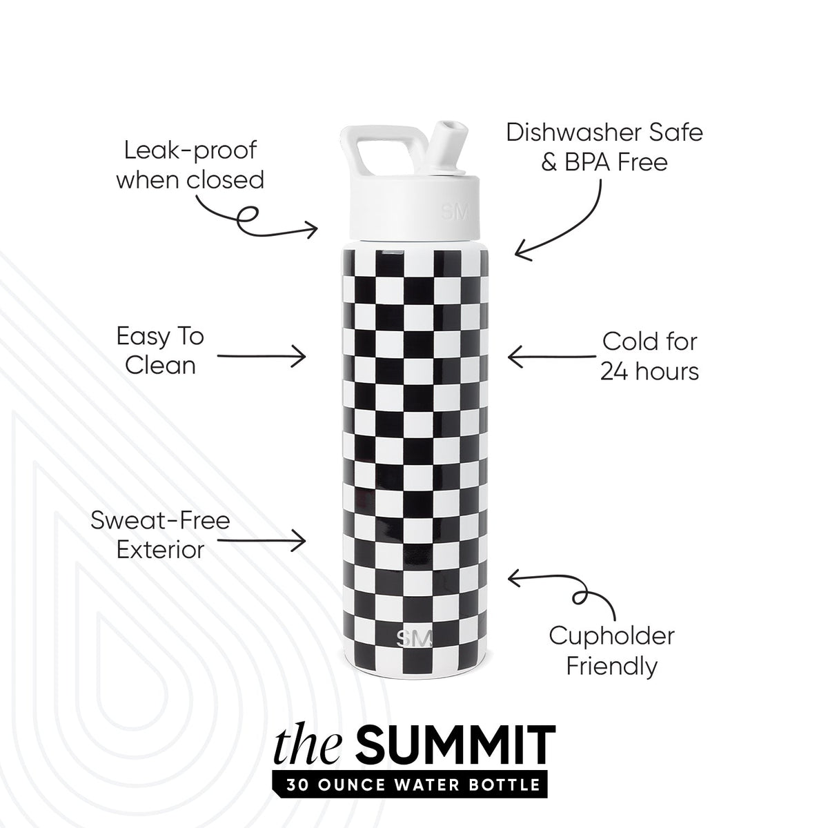 Summit Water Bottle with Straw Lid
