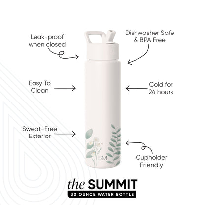 Summit Water Bottle with Straw Lid