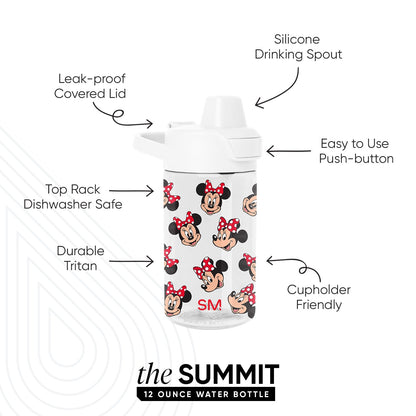 Summit Kids Plastic Water Bottle with Simple Flip Straw Lid