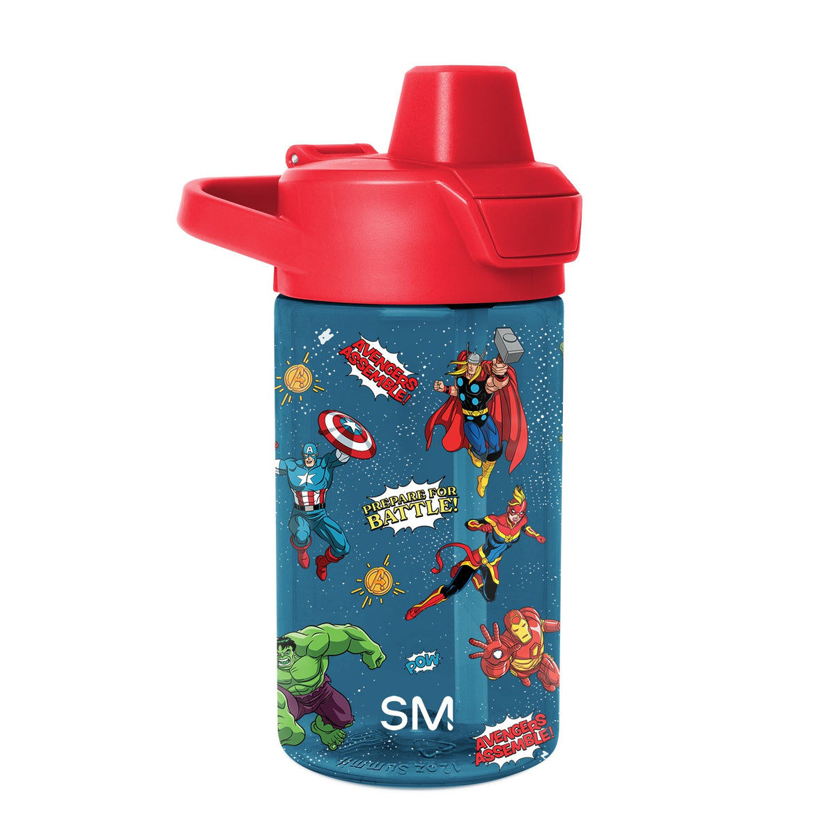 Summit Kids Plastic Water Bottle with Simple Flip Straw Lid