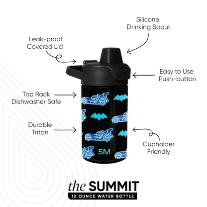 Summit Kids Plastic Water Bottle with Simple Flip Straw Lid