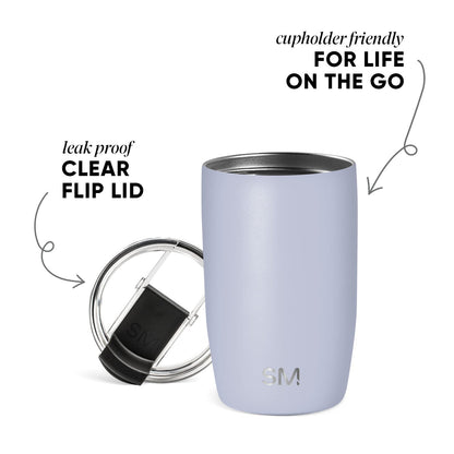 Voyager Tumbler with Clear Flip Lid & Straw