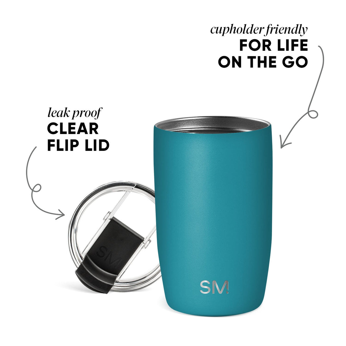 Voyager Tumbler with Clear Flip Lid & Straw